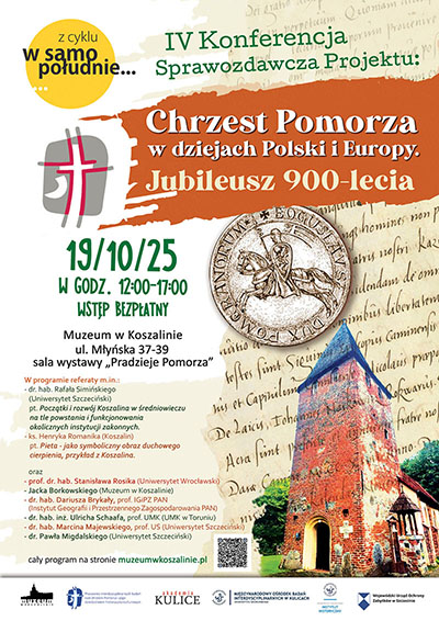 Zaproszenie na spotkanie w "Samo południe" na konferencję organizowaną z okazji 900-lecia chrztu Pomorza"
